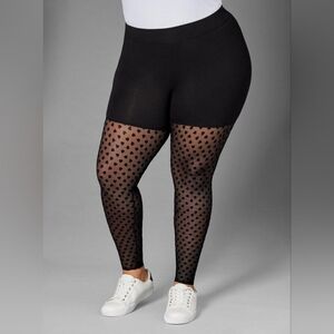 NWT Torrid Full Length Premium Mesh Heart Legging- Size 3